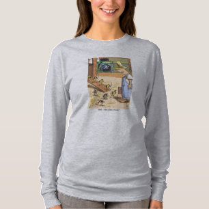 バイクもしくは自転車に乗る人のひな Tシャツ