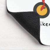 バイクもしくは自転車に乗る人のひよこのマウスパッド マウスパッド (コーナー)