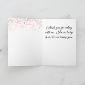 バイクもしくは自転車に乗る人のオートバイバレンタイン折り畳みグリーティングカード カード (内部)