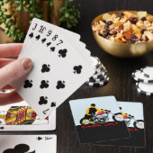 バイクもしくは自転車に乗る人のバイクに座る女の子 トランプ (インサイチュ)