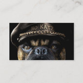 バイクもしくは自転車に乗る人のパグ 名刺 (裏面)