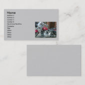 バイクもしくは自転車に乗る人のビジネスカードまたはパーソナルカード 名刺 (正面/裏面)