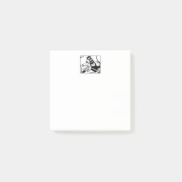 バイクもしくは自転車に乗る人のホワイトノートパッド ポストイット