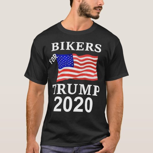 バイクもしくは自転車に乗る人の切札2020の旗 Tシャツ (正面)