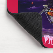 バイクもしくは自転車に乗る人の可愛い人のマウスパッド マウスパッド (コーナー)