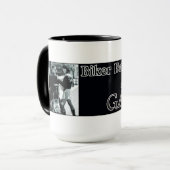 バイクもしくは自転車に乗る人の可愛い人の覆いのマグ マグカップ (正面左)