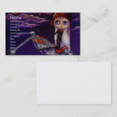 バイクもしくは自転車に乗る人の女の子のハーレーの名刺 名刺 (正面/裏面)