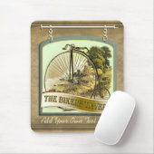 バイクもしくは自転車に乗る人の居酒屋のパブの印のマウスパッド マウスパッド (マウス)