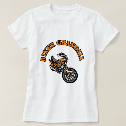 バイクもしくは自転車に乗る人の祖母 Tシャツ (デザイン正面)