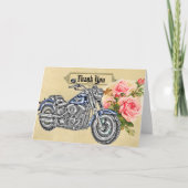 バイクもしくは自転車に乗る人の結婚式のサンキューカード サンキューカード (正面)