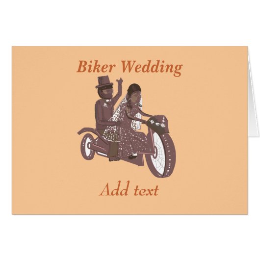 バイクもしくは自転車に乗る人の結婚式プロダクト (正面横)