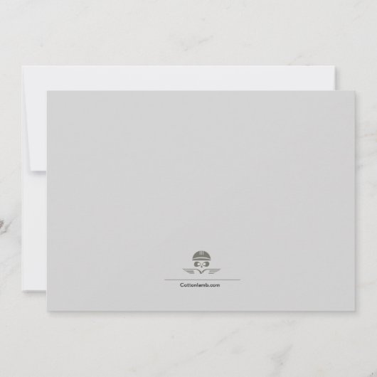 バイクもしくは自転車に乗る人の誕生日の写真の招待状 招待状 (裏面)