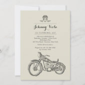 バイクもしくは自転車に乗る人の誕生日の招待状 招待状 (正面)