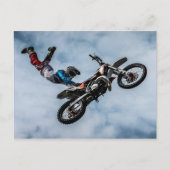 バイクもしくは自転車に乗る人はがき ポストカード (正面)