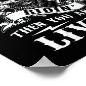 バイクもしくは自転車に乗る人はリジンではない'バイクグランジは ポスター (角)