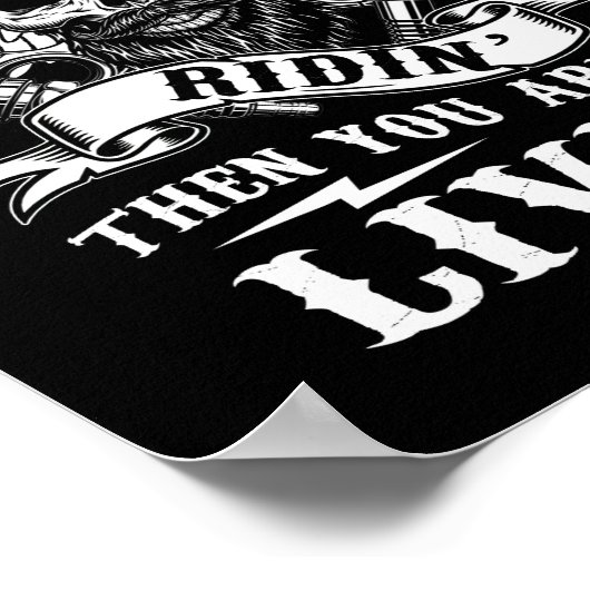 バイクもしくは自転車に乗る人はリジンではない'バイクグランジは ポスター (角)