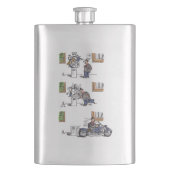 バイクもしくは自転車に乗る人アットミュージアムステンレススチールフラスコ フラスク (正面)