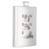 バイクもしくは自転車に乗る人アットミュージアムステンレススチールフラスコ フラスク (右)