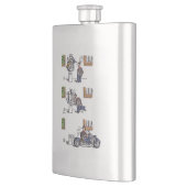 バイクもしくは自転車に乗る人アットミュージアムステンレススチールフラスコ フラスク (左)