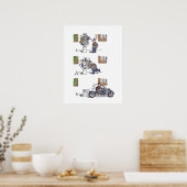 バイクもしくは自転車に乗る人アットミュージアムマットポスター ポスター (キッチン)