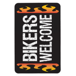バイクもしくは自転車に乗る人ウェルカムオートバイイベントまたはビジネス マグネット