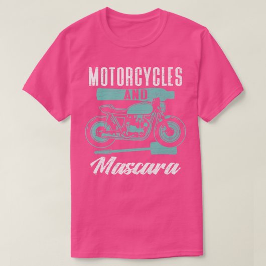 バイクもしくは自転車に乗る人オートバイとマスカラサイクリング209 Tシャツ (デザイン正面)