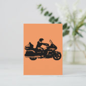 バイクもしくは自転車に乗る人オートバイの本 ポストカード (スタンド正面)