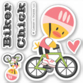 バイクもしくは自転車に乗る人カスタムチックカットビニールシール シール