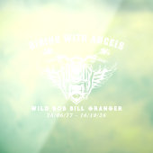 バイクもしくは自転車に乗る人カスタム記念碑デカールエンジェルス乗り ウィンドウサイン (シート3)