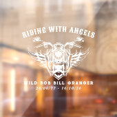 バイクもしくは自転車に乗る人カスタム記念碑デカールエンジェルス乗り ウィンドウサイン (シート2)