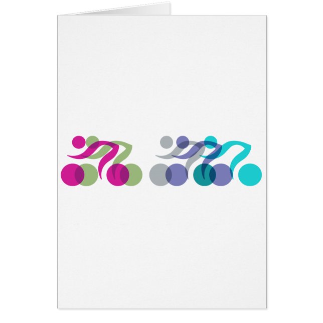 バイクもしくは自転車に乗る人カッコいいロゴ (正面)