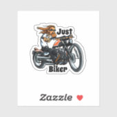 バイクもしくは自転車に乗る人カット シール (シート)