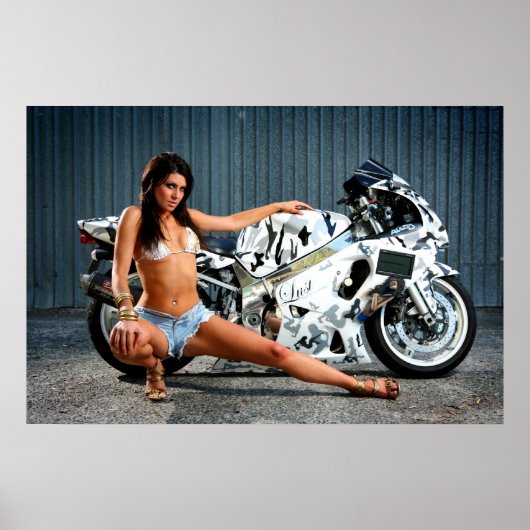 バイクもしくは自転車に乗る人ガル ポスター (正面)