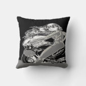 バイクもしくは自転車に乗る人ガールピロー クッション (裏面)