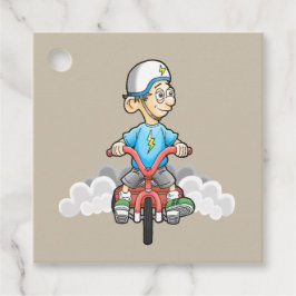 バイクもしくは自転車に乗る人キッズ フェイバータグ
