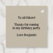 バイクもしくは自転車に乗る人キッズ フェイバータグ (裏面)