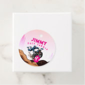 バイクもしくは自転車に乗る人キッドダートスタントバイク誕生日メッセージカード フェイバータグ (インサイチュ)