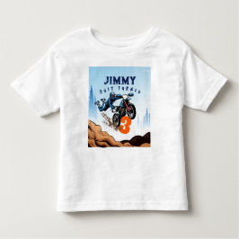 バイクもしくは自転車に乗る人キッドダートスタントバイク誕生日 トドラーTシャツ