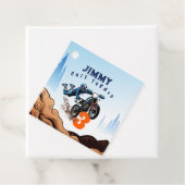 バイクもしくは自転車に乗る人キッドダートスタントバイク誕生日 フェイバータグ (インサイチュ)