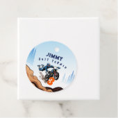 バイクもしくは自転車に乗る人キッドダートスタントバイク誕生日 フェイバータグ (インサイチュ)