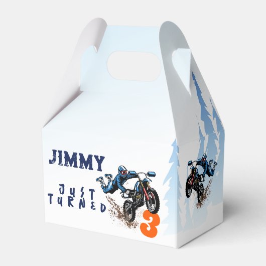 バイクもしくは自転車に乗る人キッドダートスタントバイク誕生日 フェイバーボックス (正面サイド)