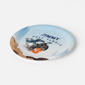 バイクもしくは自転車に乗る人キッドダートスタントバイク誕生日 ペーパープレート (アングル)