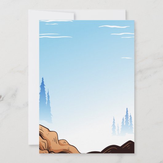 バイクもしくは自転車に乗る人キッドダートスタントバイバースデーパーティーカード 招待状 (裏面)