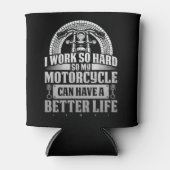 バイクもしくは自転車に乗る人クラシック作業懸命私のオートバイは持つことができ 缶クーラー (正面)