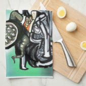 バイクもしくは自転車に乗る人クラブディロ キッチンタオル (四つ折り)