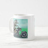 バイクもしくは自転車に乗る人クラブディロ コーヒーマグカップ (正面左)
