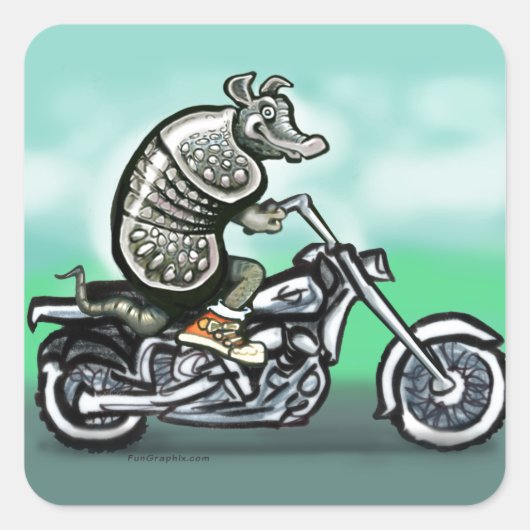 バイクもしくは自転車に乗る人クラブディロ スクエアシール (正面)