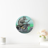 バイクもしくは自転車に乗る人クラブディロ ラウンド壁時計 (ホーム)