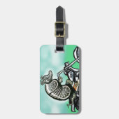 バイクもしくは自転車に乗る人クラブディロ ラゲッジタグ (正面縦)