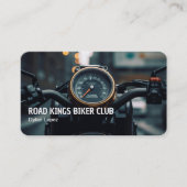 バイクもしくは自転車に乗る人クラブバイク 名刺 (正面)